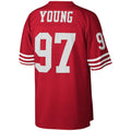 SF.49ers #97 Bryant Young Scarlet 1994 Legacy Replica Jersey Stitched American Football Jerseys