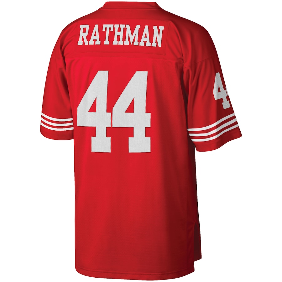 SF.49ers #44 Tom Rathman Scarlet Retired Player Legacy Replica Jersey Stitched American Football Jerseys