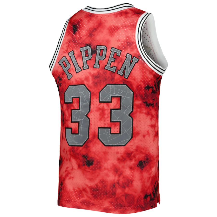 C.Bulls #33 Scottie Pippen 1997-98 Galaxy Swingman Jersey Red Stitched American Basketball Jersey
