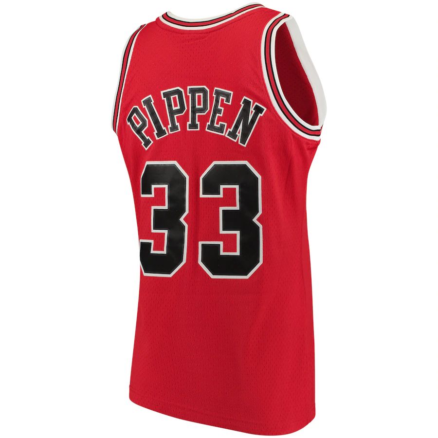 C.Bulls #33 Scottie Pippen Big & Tall Hardwood Classics Jersey Red Stitched American Basketball Jersey