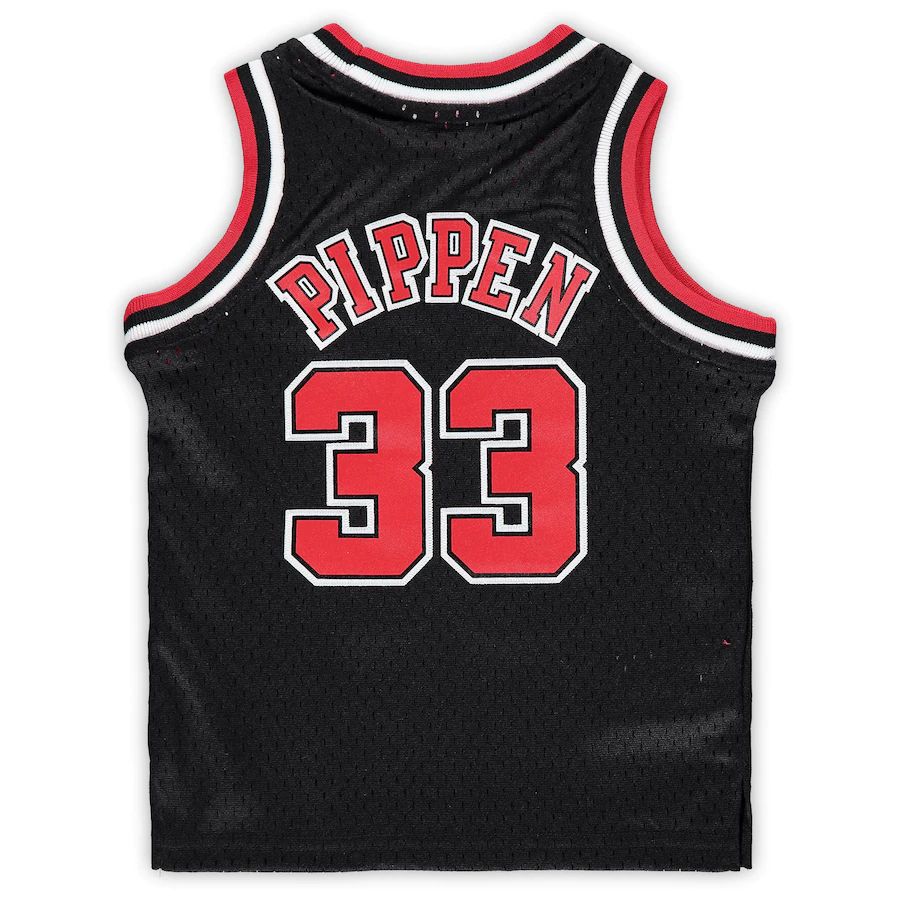 C.Bulls #33 Scottie Pippen Infant Retired Player Jersey Black Stitched American Basketball Jersey