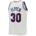 E.Conference #30 Scottie Pippen Hardwood Classics 1992 All-Star Game Swingman Jersey White Stitched American Basketball Jersey