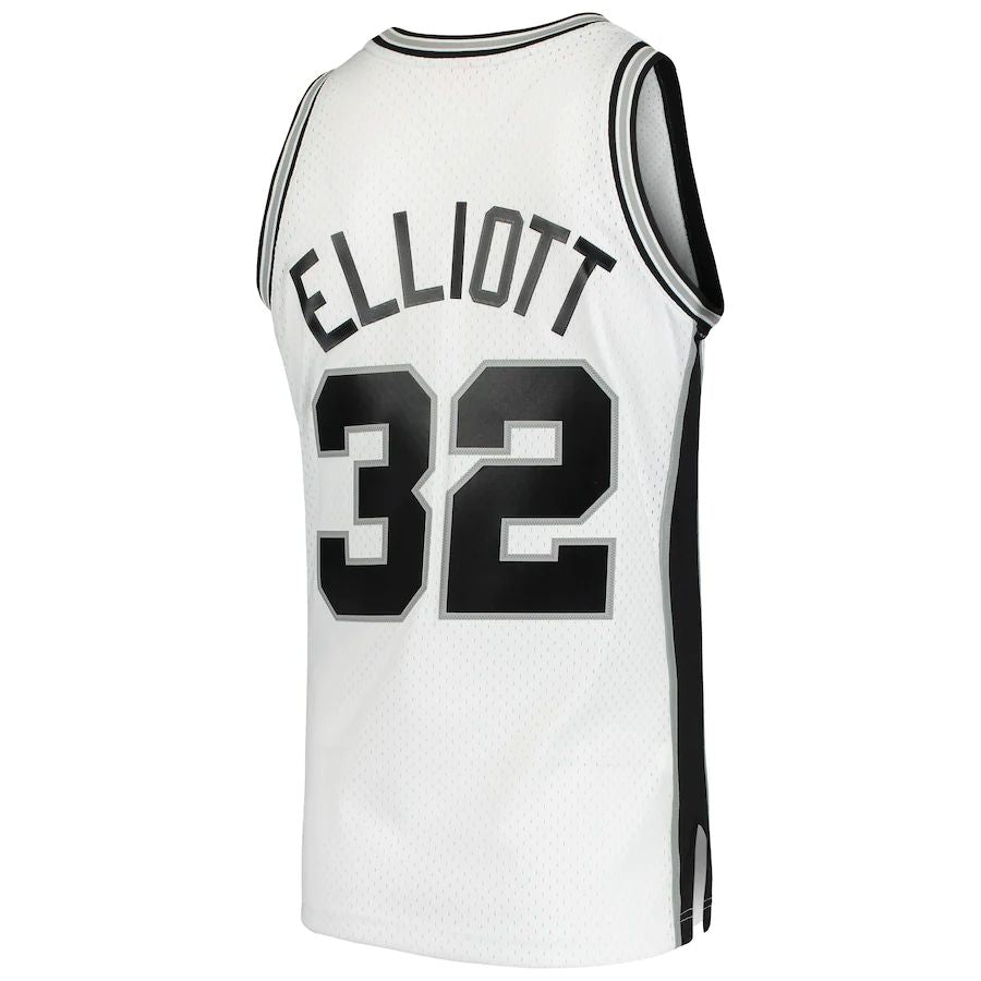 S.Antonio Spurs #32 Sean Elliott 1998-99 Hardwood Classics Swingman Jersey White Stitched American Basketball Jersey
