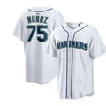 Seattle Mariners #75 Andrs Muoz White Home Replica Player Jersey Baseball Jerseys