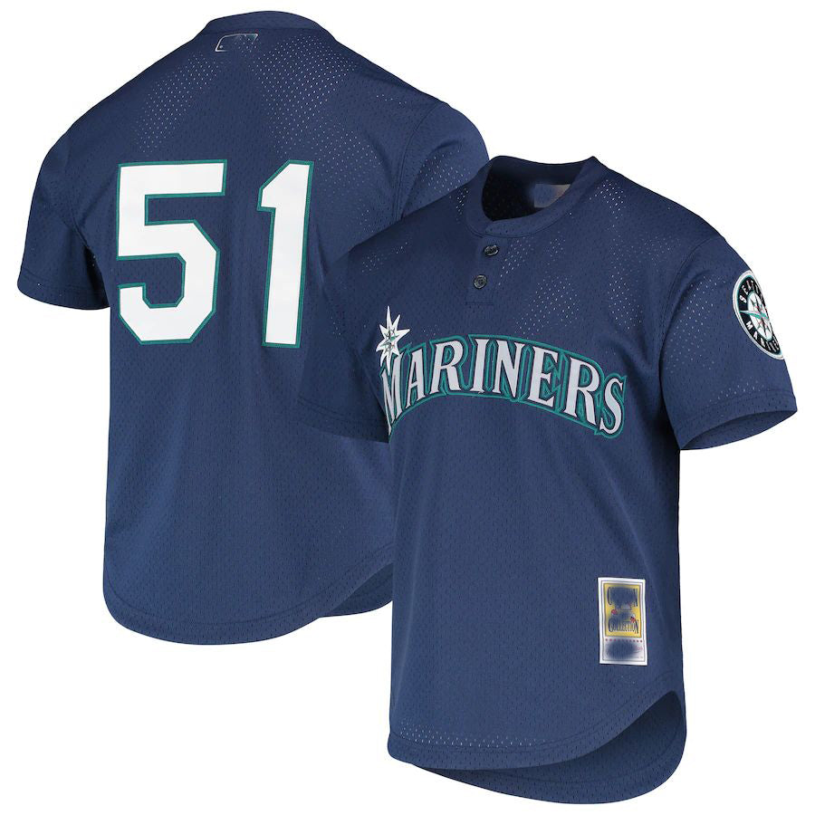 Seattle Mariners #51 Ichiro Suzuki Royal Cooperstown Collection Mesh Batting Practice Jersey Baseball Jerseys