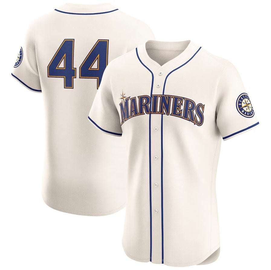 Seattle Mariners #44 Julio Rodrguez Alternate Elite Player Jersey - Cream Stitched Baseball Jersey