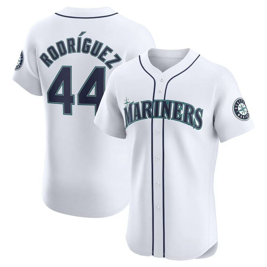 Seattle Mariners #44 Julio Rodrguez Home Elite Player Jersey - White Stitched Baseball Jersey