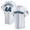 Seattle Mariners #44 Julio Rodrguez Home Replica Jersey - White Stitched Baseball Jersey