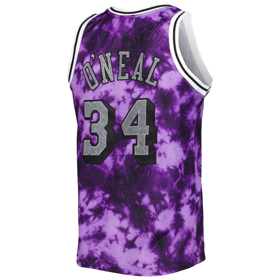 LA.Lakers #34 Shaquille O'Neal  1996-97 Galaxy Swingman Jersey Purple Stitched American Basketball Jersey