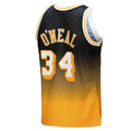 LA.Lakers #34 Shaquille O'Neal 1996-97 Hardwood Classics Fadeaway Swingman Player Jersey  Gold Black Stitched American Basketball Jersey
