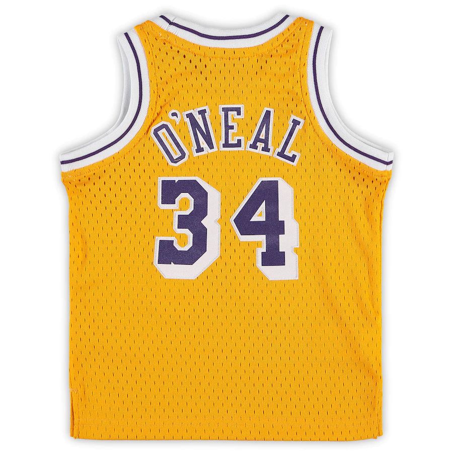 LA.Lakers #34 Shaquille O'Neal Infant Retired Player Jersey Gold Stitched American Basketball Jersey