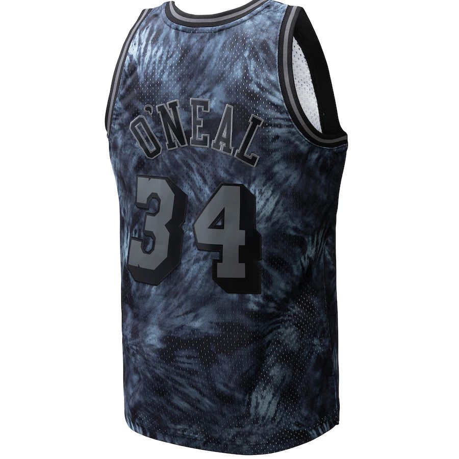 LA.Lakers #34 Shaquille O'Neal Unisex Hardwood Classics 1996-97 Tie-Dye Swingman Jersey Black Stitched American Basketball Jersey