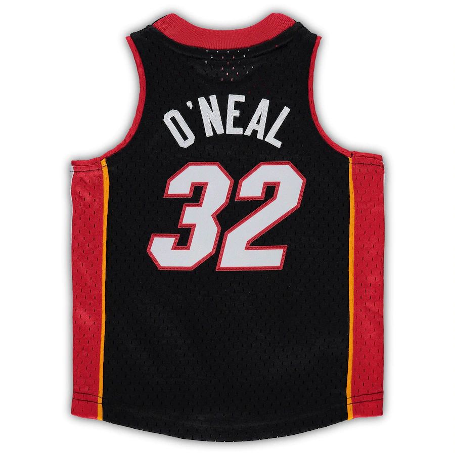 M.Heat #32 Shaquille O'Neal Infant 2005-06 Hardwood Classics Retired Player Jersey  Black Stitched American Basketball Jersey