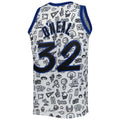 O.Magic #32 Shaquille O'Neal 1994-95 Hardwood Classics Doodle Swingman Jersey White Stitched American Basketball Jersey