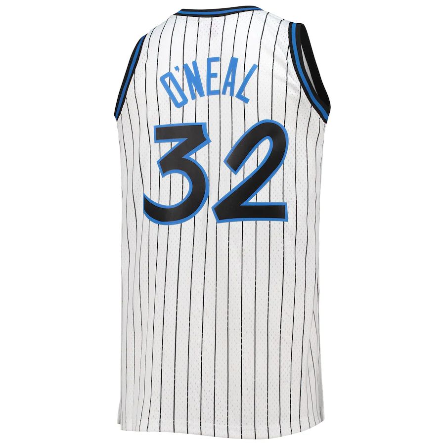 O.Magic #32 Shaquille O'Neal Big & Tall 1993-94 Hardwood Classics Swingman Jersey White Stitched American Basketball Jersey