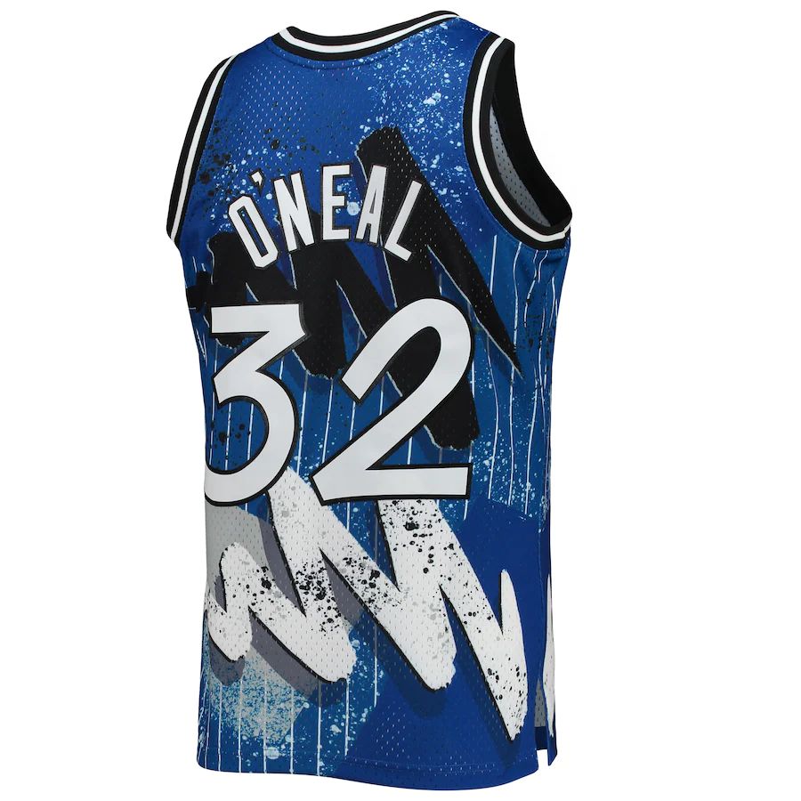 O.Magic #32 Shaquille O'Neal Hardwood Classics 1994-95 Hyper Hoops Swingman Jersey Blue Stitched American Basketball Jersey
