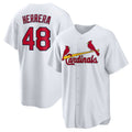 St. Louis Cardinals #48 Ivn Herrera Home Replica Jersey - White Stitched Baseball Jersey