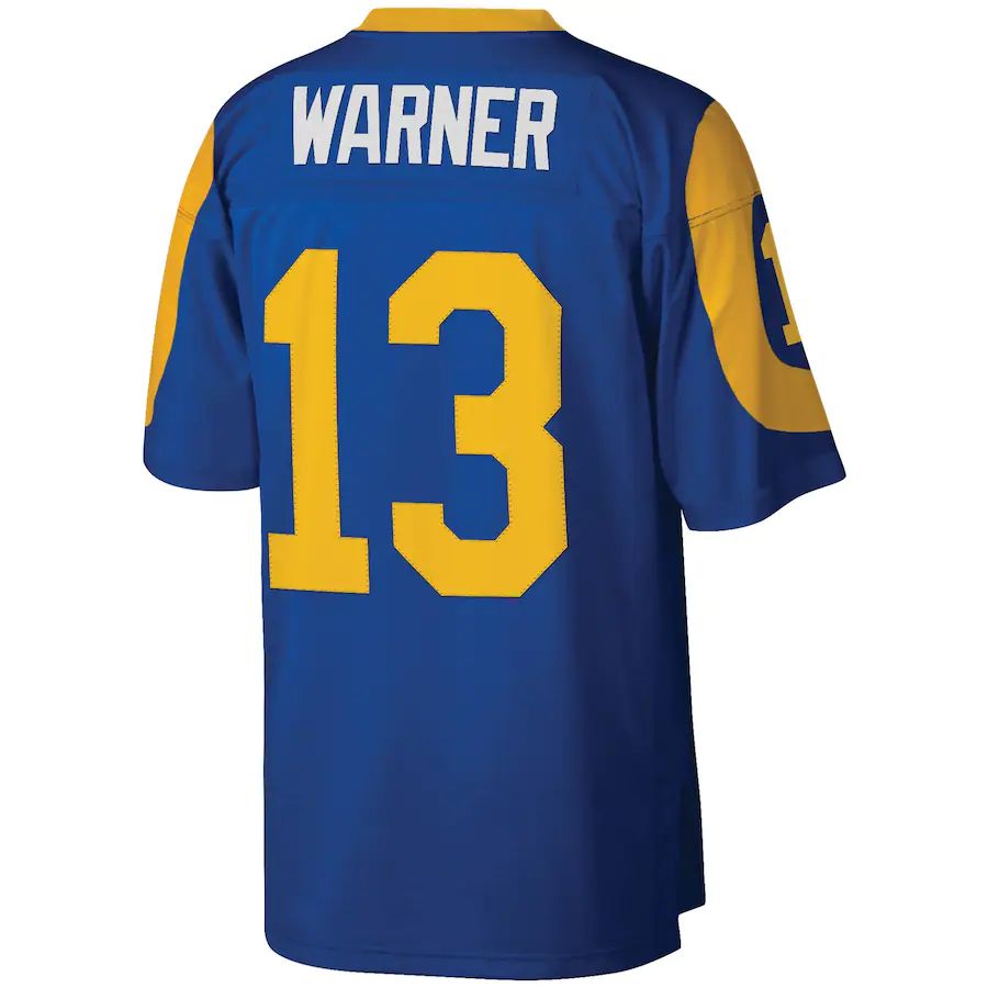 LA.Rams #13 Kurt Warner Royal Legacy Replica Jersey Stitched American Football Jerseys