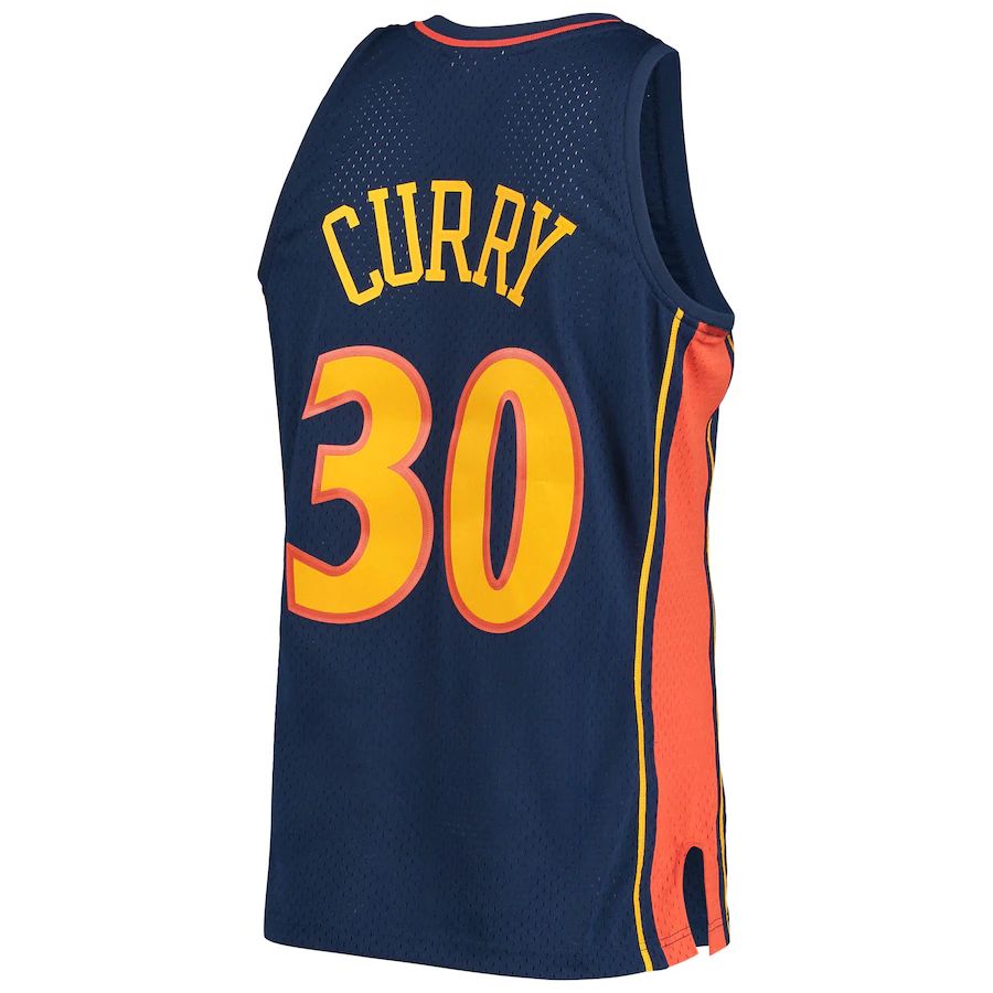 G.State Warriors #30 Stephen Curry 2009-10 Hardwood Classics Swingman Player Jersey Navy Stitched American Basketball Jersey