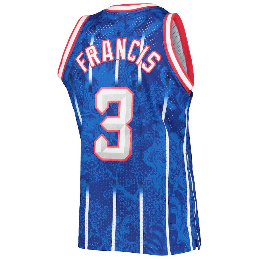 H.Rockets #3 Steve Francis Hardwood Classics 1999-00 Lunar New Year Swingman Jersey Blue Stitched American Basketball Jersey