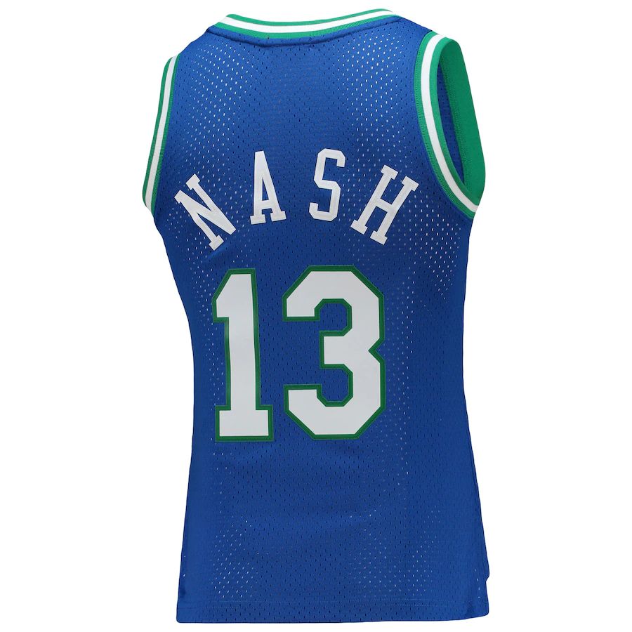 D.Mavericks #13 Steve Nash 1998-99 Hardwood Classics Swingman Jersey Blue Stitched American Basketball Jersey
