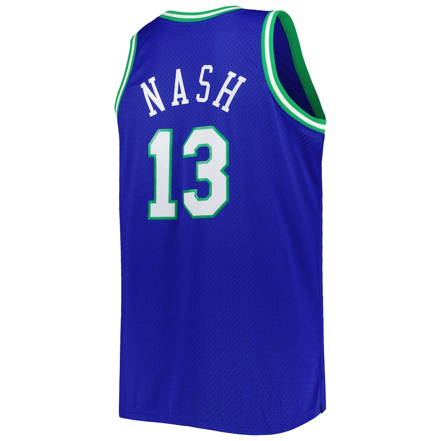 D.Mavericks #13 Steve Nash Big & Tall Hardwood Classics 1998-99 Swingman Jersey Blue Stitched American Basketball Jersey