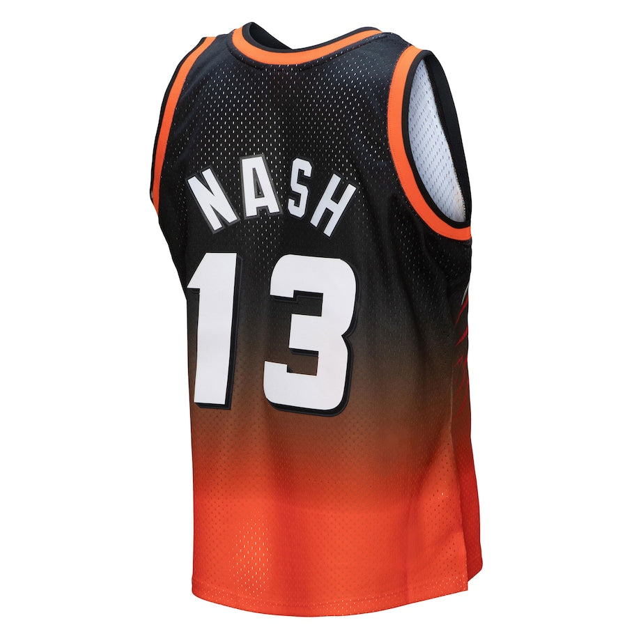 P.Suns #13 Steve Nash 1996-97 Hardwood Classics Fadeaway Swingman Player Jersey Orange-Black Stitched American Basketball Jersey