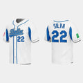 #22 TIAGO DA SILVA ITALY BASEBALL 2023 WORLD BASEBALL CLASSIC JERSEY C WHITE Stitches Baseball Jerseys