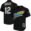 Tampa Bay Rays #12 Wade Boggs Black Cooperstown 1991 Mesh Batting Practice Jersey Baseball Jerseys