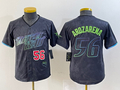 Tampa Bay Rays #56 Randy Arozarena Number Charcoal 2024 City Connect Limited Stitched Baseball Jersey