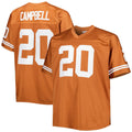T.Longhorns #20 Earl Campbell Big & Tall Legacy Jersey - Texas Orange American College Jerseys