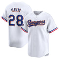 Texas Rangers #28 Jonah Heim 2024 Gold Collection Limited Player Jersey C White Baseball Jerseys