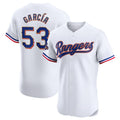 Texas Rangers #53 Adolis Garcia 2024 Gold Collection Elite Player Jersey C White Baseball Jerseys