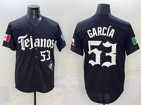 Texas Rangers #53 Adolis Garca Black Mexico 2025 Vapor Premier Limited Stitched Baseball Jersey
