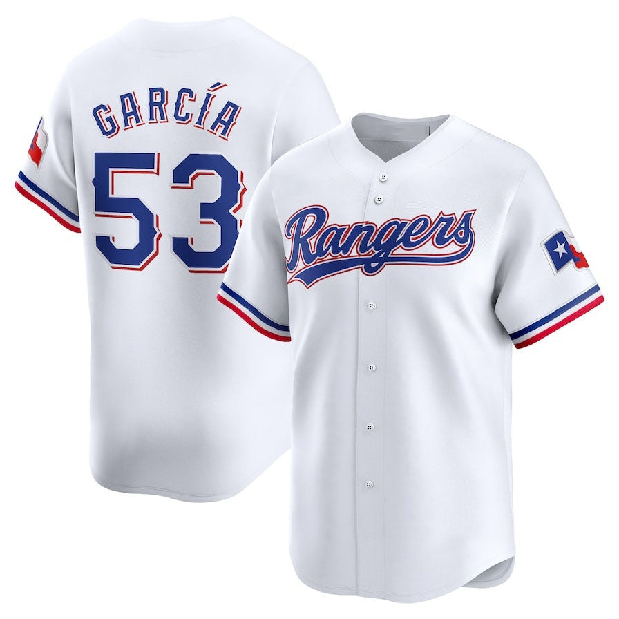 Texas Rangers #53 Adolis Garca Home Limited Player Jersey - White Baseball Jersey