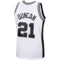 S.Antonio Spurs #21 Tim Duncan 1998-99 Hardwood Classics Swingman Jersey White Stitched American Basketball Jersey