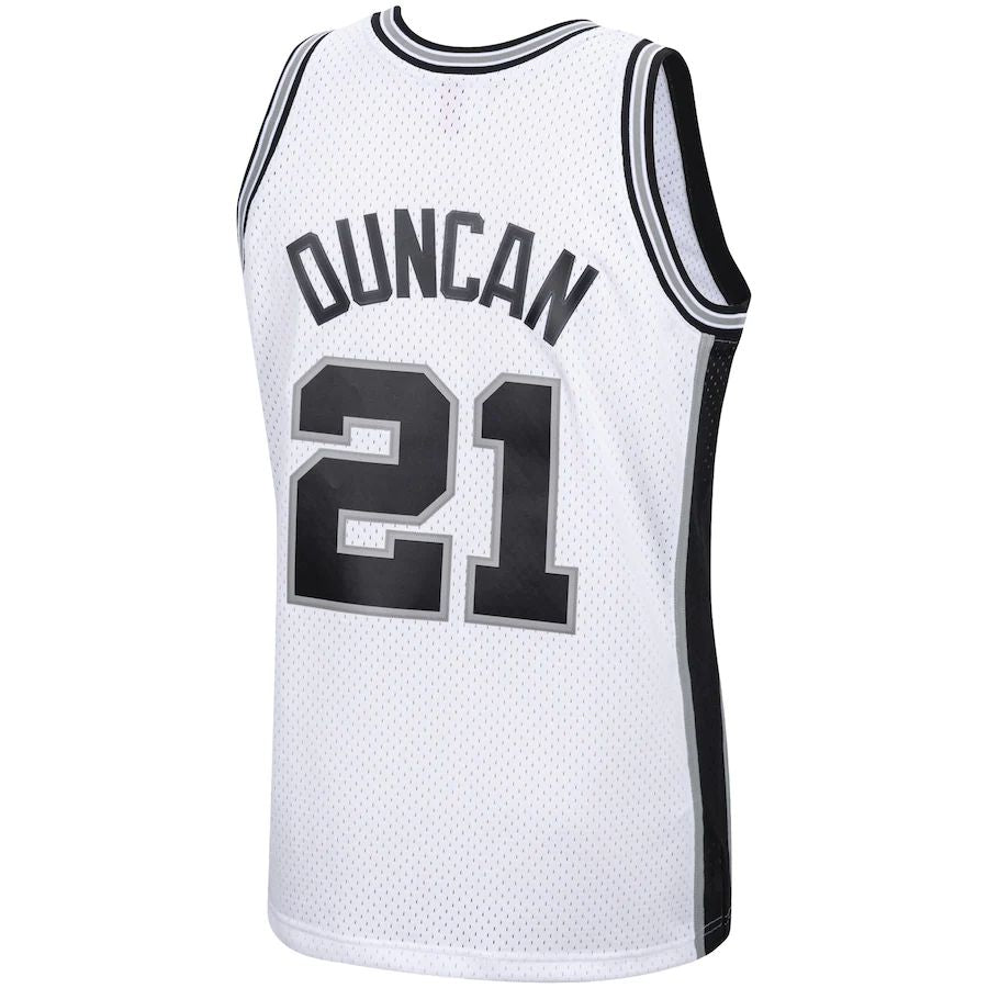 S.Antonio Spurs #21 Tim Duncan 1998-99 Hardwood Classics Swingman Jersey White Stitched American Basketball Jersey
