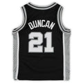 S.Antonio Spurs #21 Tim Duncan Preschool 1998-1999 Hardwood Classics Throwback Team Jersey Black Stitched American Basketball Jersey