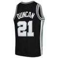 S.Antonio Spurs #21 Tim Duncan  Swingman Throwback Jersey Black Stitched American Basketball Jersey