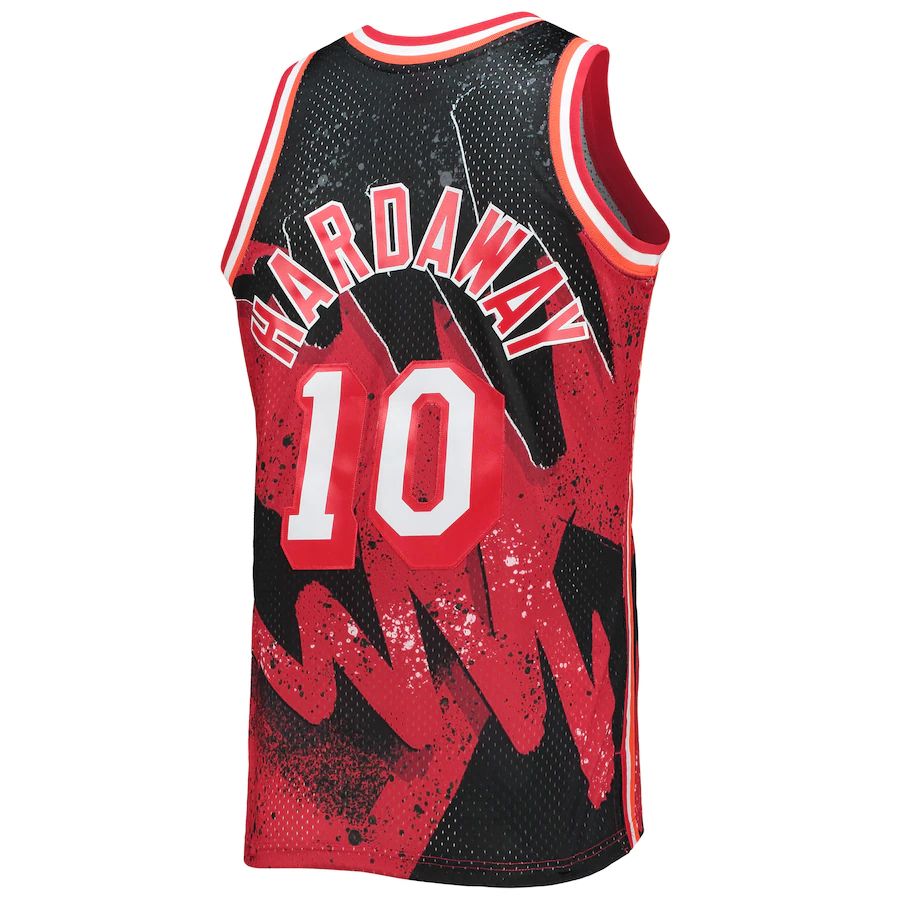 M.Heat #10 Tim Hardaway Hardwood Classics 1996-97 Hyper Hoops Swingman Jersey Scarlet Stitched American Basketball Jersey