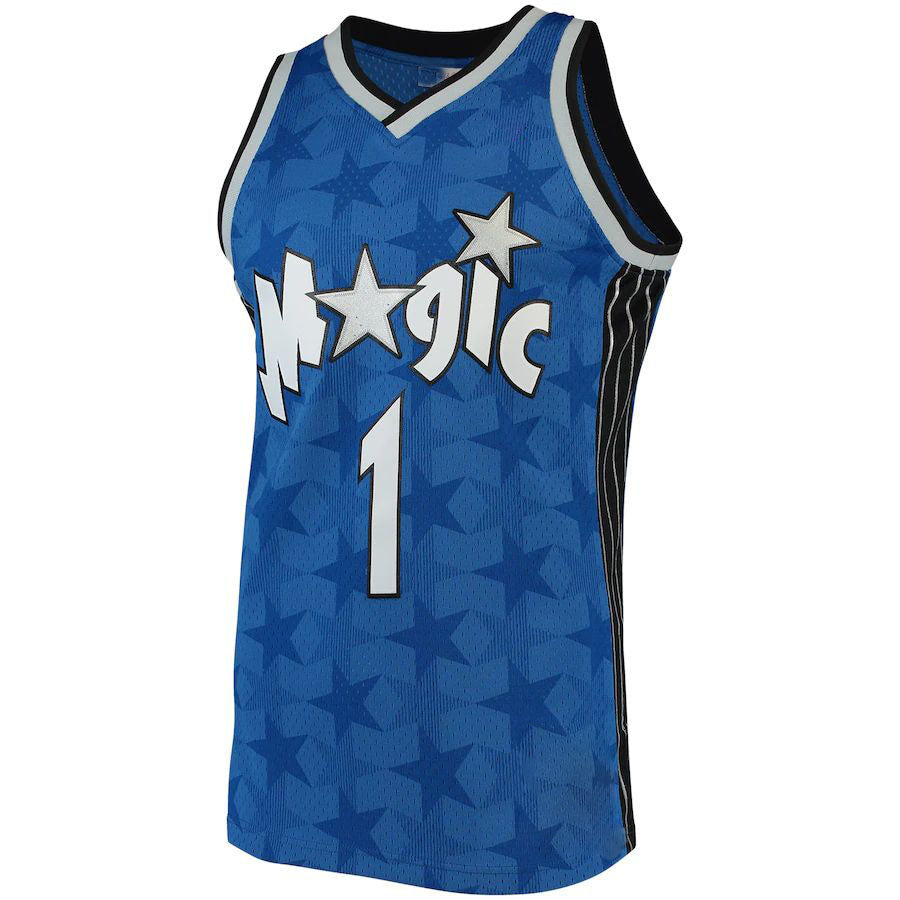 O.Magic #1 Tracy McGrady Big & Tall 2000-01 Hardwood Classics Swingman Jersey Blue Stitched American Basketball Jersey
