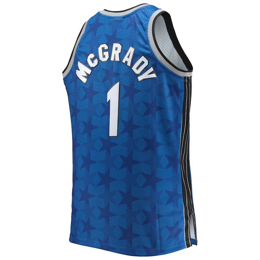 O.Magic #1 Tracy McGrady Big & Tall 2000-01 Hardwood Classics Swingman Jersey Blue Stitched American Basketball Jersey