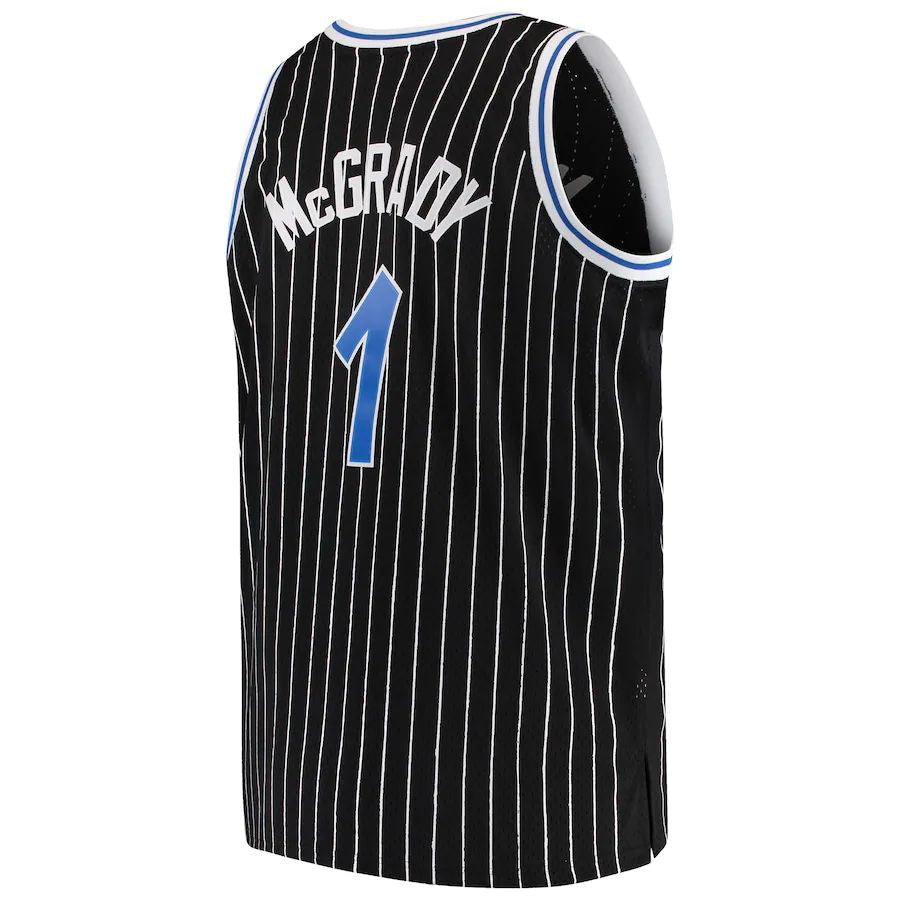 O.Magic #1 Tracy McGrady Big & Tall Hardwood Classics Swingman Jersey Black Stitched American Basketball Jersey