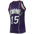 T.Raptors #15 Vince Carter 1996-97 Hardwood Classics N75th Anniversary Diamond Swingman Jersey Purple Stitched American Basketball Jersey