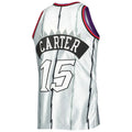 T.Raptors #15 Vince Carter 1998-99 Hardwood Classics 75th Anniversary Swingman Jersey Platinum Stitched American Basketball Jersey
