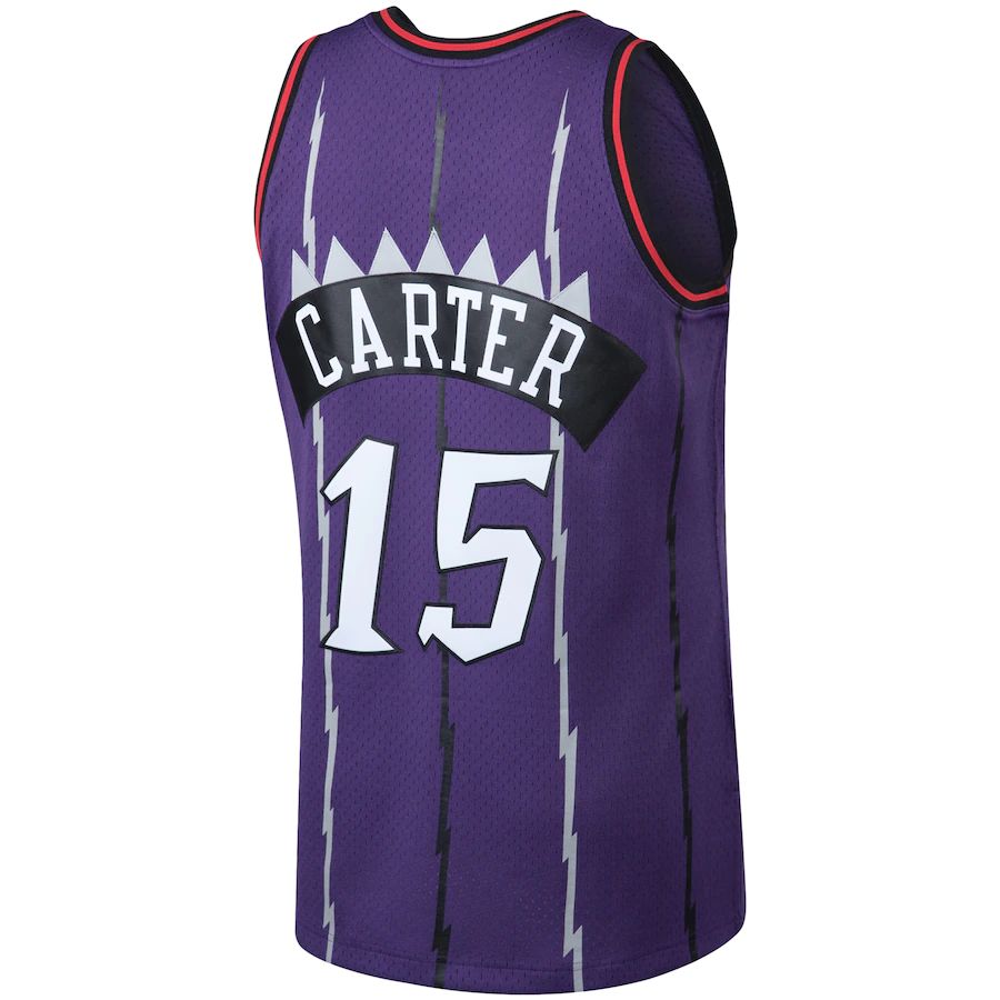 T.Raptors #15 Vince Carter Big & Tall Hardwood Classics Jersey Purple Stitched American Basketball Jersey