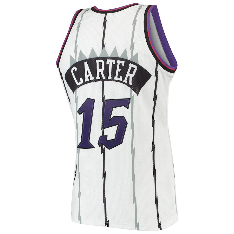 T.Raptors #15 Vince Carter Hardwood Classics 1998-99 Authentic Jersey White Stitched American Basketball Jersey