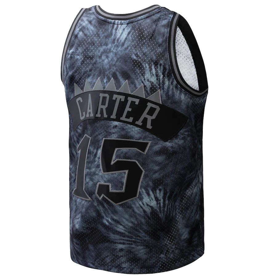 T.Raptors #15 Vince Carter Unisex Hardwood Classics 1998-99 Tie-Dye Swingman Jersey Black Stitched American Basketball Jersey