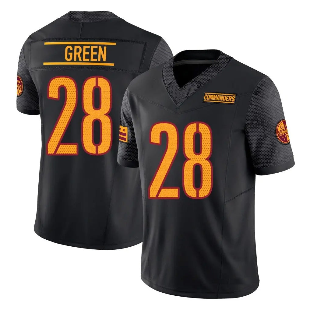 W.Commanders #28 Darrell Green Player  Black Vapor F.U.S.E. Limited Football Jerseys