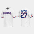 #27 WILLY ADAMES DOMINICAN REPUBLIC BASEBALL 2023 WORLD BASEBALL CLASSIC REPLICA JERSEY C WHITE Stitches Baseball Jerseys